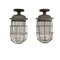 Spanish Industrial Focus with Metal Structure and Glass Bubble from Puig Electric Industry, Set of 2, Image 2