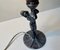 Lámpara de mesa francesa Art Déco de estaño, años 30, Imagen 7