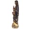 Ancienne Statue Religieuse Sculptée de la Vierge avec le Sacré-Cœur et le Livre, Espagne, 19ème Siècle 6