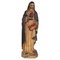 Ancienne Statue Religieuse Sculptée de la Vierge avec le Sacré-Cœur et le Livre, Espagne, 19ème Siècle 1