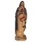 Antike Religiöse Geschnitzte Jungfrauenstatue mit Herz Jesu und Buch, Spanien, 19. Jh. 1