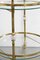 Hollywood Regency Brass and Crystal Glass Serving Cart, Italy, 1970s 6