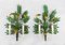 Large Painted Botanical-Themed Toleware Sconces, France, 1960s, Set of 2, Image 1