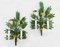 Large Painted Botanical-Themed Toleware Sconces, France, 1960s, Set of 2, Image 10