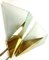 Triangular Glass & Brass Sconces from Hustadt, Germany, 1970s, Set of 2, Image 4