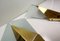Triangular Glass & Brass Sconces from Hustadt, Germany, 1970s, Set of 2, Image 7