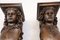 Early 20th Century Caryatid Pedestals in Carved Walnut, Set of 2, Image 5