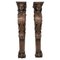 Early 20th Century Caryatid Pedestals in Carved Walnut, Set of 2 1