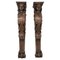 Early 20th Century Caryatid Pedestals in Carved Walnut, Set of 2, Image 1