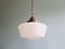 Large Art Deco Suspension in Conical White Opaline, 1920s 1