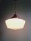 Lámpara de suspensión Art Déco grande de blanco opalino cónico, años 20, Imagen 2