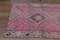 Turkish Pink, Purple and Black Wool Oushak Runner Rug, 1960s, Image 4