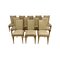 French Art Deco Chairs in Maple and Cream Leather, 1930s, Set of 12, Image 1