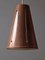 Lámpara de techo Mid-Century de cobre, años 50, Imagen 10