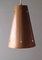 Lámpara de techo Mid-Century de cobre, años 50, Imagen 7