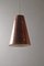 Lámpara de techo Mid-Century de cobre, años 50, Imagen 14