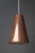 Lámpara de techo Mid-Century de cobre, años 50, Imagen 6