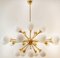 Sputnik Chandelier in Brass with Spherical Glass Shades, Image 1