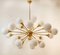 Sputnik Chandelier in Brass with Spherical Glass Shades 7