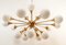 Sputnik Chandelier in Brass with Spherical Glass Shades 17