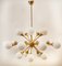 Sputnik Chandelier in Brass with Spherical Glass Shades, Image 18