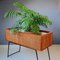 Wood and Rattan Planter, 1960s 3