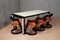 Murano Glass and Beech Wood Dinning Room Conference Table, 1950s 2