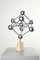 Aluminum & Travertine Atomic Sculpture, 1970s 4