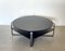 Round Wooden and Lacquered Metal Coffee Table, 1970s 4