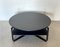 Round Wooden and Lacquered Metal Coffee Table, 1970s 2