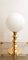 Lampada in ottone con sfera bianca, Immagine 10