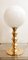 Brass Light with White Sphere 9