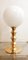 Brass Light with White Sphere 11