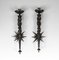 Torchiere Sconces in Wrought Iron by Gilbert Poillerat, France, 1930s, Set of 2 1