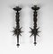 Torchiere Sconces in Wrought Iron by Gilbert Poillerat, France, 1930s, Set of 2 3