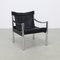 Lounge Chair in Leather and Chrome by Johanson Design Sweden, 1970s 1