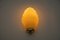 Lampada da parete a forma di conchiglia in vetro color crema satinato, Italia, anni '60, Immagine 6