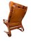 Vintage Scandinavian Cognac Lounge Chair and Foot Stool by Oddvin Rykken, 1960s, Set of 2 11