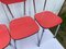 Chaises Vintage en Red Pop Formica, 1960s, Set de 4 10