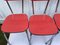 Chaises Vintage en Red Pop Formica, 1960s, Set de 4 11