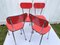 Vintage Stühle aus Rotem Pop Formica, 1960er, 4er Set 9