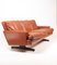 Three-Seater Brown Leather Sofa by Fredrik Kayser for Vatne Møbler, 1970s 3