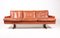 Three-Seater Brown Leather Sofa by Fredrik Kayser for Vatne Møbler, 1970s, Image 1