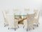 Sculptural Brass Dining Table with Crystal Top by Isabelle Faure, 1970s, Image 3