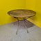 French Round Metal Garden Folding Table, 1920 1