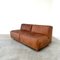 Cognacfarbene Midcentury Ledersofas, 1960er, 2er Set 5