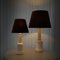 Vintage Danish Heiberg Table Lamps in Porcelain and Brass, 1930s, Set of 2 2
