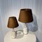 Vintage Danish Heiberg Table Lamps in Porcelain and Brass, 1930s, Set of 2 4