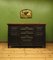 Large Antique Black Carved Sideboard with French Polished Top 2
