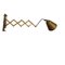 Mid-Century Spanish Industrial Brass Scissors Lamp, Image 6